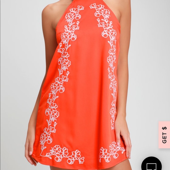 Lulus Dresses & Skirts - ⭐️Lulu’s Fabiola orange embroidered dress size S⭐️